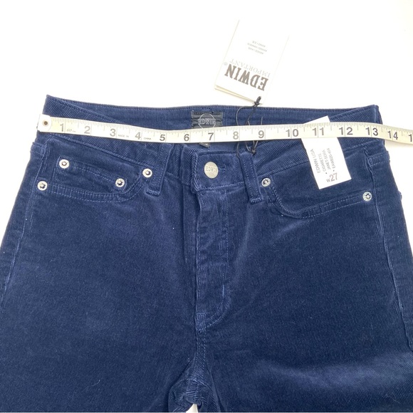 EDWIN Janet Cigarette Navy Corduroy Pant - Picture 11 of 15